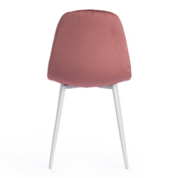 Стул со спинкой БРЕЕЗЕ (мод. 4724) вельвет/металл, 44 х 53 х 87 см, Корал (коралловый) ХЛР44 / белый / BREEZE (mod. Coral HLR44