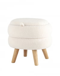 Пуф с ящиком Винни М Тедди белый / M