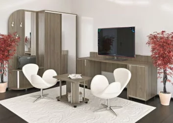 Стол (узкий) с тумбой и бортиком (левый) ЛИГХТ С-СТУ-120 Л Вяз Благородный / LIGHT