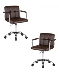 Офисное кресло для персонала ДОБРИН ТЕРРЙ (коричневый) 2 шт / DOBRIN TERRY