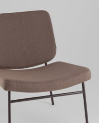 Кресло Эбигейл велюр коричневый, каркас серо-коричневый