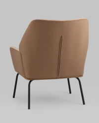 Кресло Харви Светло-коричневый с коричневой экокожей