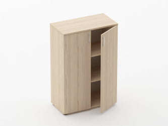 Шкаф средний закрытый Глассй 6.12.131 Бук светлый / Glassy