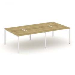 Рабочая станция двухсторонняя на 4 места CОНCЕПТ CН.ДРС-007 Дуб Винченцо Белый / CONCEPT CN.DRS-007