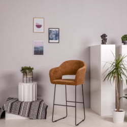 Стул барный Оскар (Б) Браун/ЛинкЗолот / Oscar