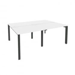 Рабочая станция на П-образном м/к ОНИКС О.МП-Д.РС-4.1.7 Белый Бриллиант/Антрацит / ONIX O.MP-D.RS-4.1.7