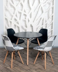 Стол круглый ЕАМЕС ДСВ НЕВ Д=80 черный / EAMES DSW NEW D=80