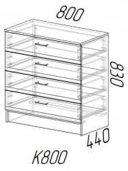 Комод в прихожую Белый