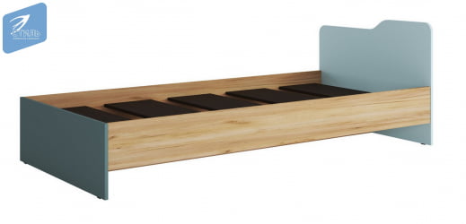 Кровать РИCХ КР-003 Миндаль/Глиняный серый/дуб крафт золотой / RICH