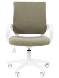 Детское кресло CХАИРМАН ТИН (КИДС) 103 белый пластик БАРНИ (БАРНИ) Оливка / CHAIRMAN (KIDS) (BARNI)