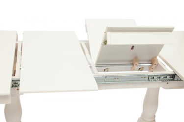 Стол раскладной Сиена ( СА-Т6ЕКС2Л ) дерево гевея/мдф, 150+35+35х80х75см, иворй вхите (слоновая кость 2-5) / Siena SA-T6EX2L ivory white