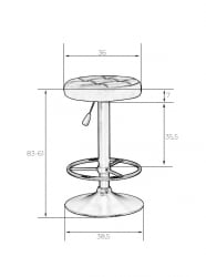 Табурет барный ДОБРИН БРУНО ГОЛД (бежевый велюр (МДЖ9-10)) / DOBRIN BRUNO GOLD (MJ9-10))