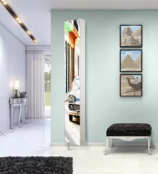 Поворотный зеркальный шкаф Лупо Шелф Арт Беленый дуб