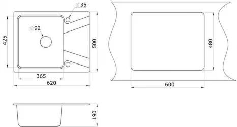 Мойка ГРАНУЛА 6201 Пирит / GRANULA