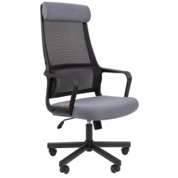 Кресло руководителя Чаирман 590 ткань/сетка Серый / Chairman