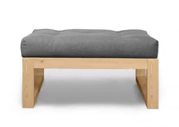 Пуфик Демоку СТ серебристо-серый_натуральный / Demoku