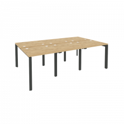 Рабочая станция на П-образном м/к ОНИКС О.МП-Д.РС-6.0.7 Тиквуд Светлый/Антрацит / ONIX O.MP-D.RS-6.0.7