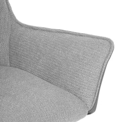 Кресло Мурано/Мурано опора 360, велюр/букле (ХЙП)/Экокожа, светло-серый/графит / Murano/Мурано (HYP)/Экокожа,