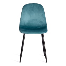 Мягкий стул БРЕЕЗЕ (мод. 4724) вельвет/металл, 44 х 53 х 87 см, Лигхт пале греен (темно-бирюзовый ) ХЛР60 / черный / BREEZE (mod. Light pale green HLR60