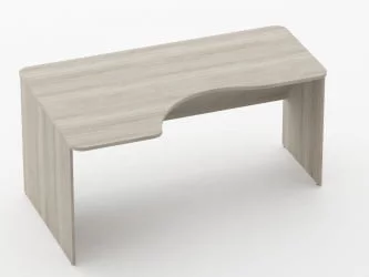 Стол угловой Глассй 1.14.16Л Дуб сантана светлый / Glassy