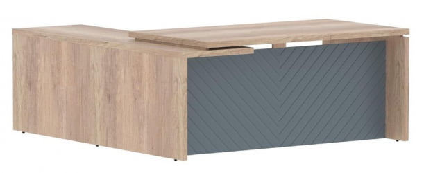 Стол руководителя правый Торр ЛУКС ТЛCТ 1820 Р Дуб Каньон Серо-голубой / Torr LUX TLCT R