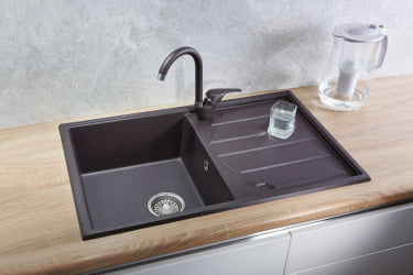 Кухонная мойка ГРАНУЛА 8002 Черный / GRANULA