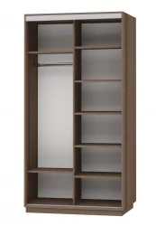 Шкаф-купе со стеклом Экспресс Дуо 1200х2200х Сакура/Ясень шимо тёмный / 1200х2200h