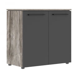 Шкаф с глухими малыми дверьми МОРРИС ТРЕНД МЛC 85.1 Сосна Нордик Антрацит / MORRIS TREND MLC