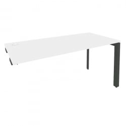 Стол-приставка на П-образном м/к к опорным элементам ОНИКС О.МП-СПР-4.7 Белый Бриллиант/Антрацит / ONIX O.MP-SPR-4.7