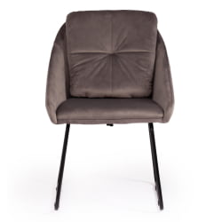 Кресло СТАР (мод. CЙ-1919) вельвет/металл, 68 х 60 х 88 см , серый (ХЛР 24)/черный / STAR (mod. CY-1919) (HLR