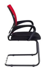 Кресло для посетителя Бюрократ CХ-695Н-АВ Красный / CH-695N-AV