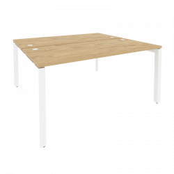Рабочая станция на П-образном м/к ОНИКС О.МП-Д.РС-2.4.7 Тиквуд Светлый/Белый / ONIX O.MP-D.RS-2.4.7