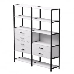 Набор стеллажных систем Еверпроф ЕВО №8 Белый Черный / Everprof EVO