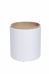 Пуф-столик с ящиком Хюгге С рогожка Белый / S