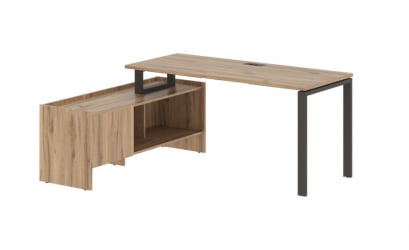 Стол с тумбой ЕДИС ЕУCТ 17614 Дуб Денвер светлый Мокко / EDIS EUCT