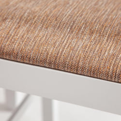 Обеденный комплект Хадсон (стол + 4 стула) Хадсон (стол + 4 стула)/ Худсон Дининг Сет дерево гевея/мдф, стол: 110х70х75см / стул: 44х42х89см, пуре вхите (белый 2-1), ткань кор.-зол. / Hudson Dining Set pure white