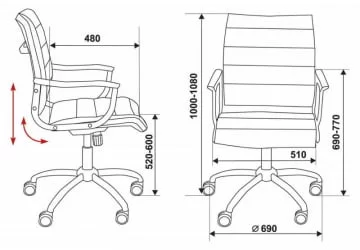 Кресло офисное Бюрократ CХ-994АКССН (Б) / CH-994AXSN