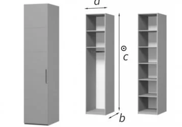 Шкаф трехстворчатый Вива ШР-3 с зеркалом Фарго Мокко глянец (с накладками сбоку)