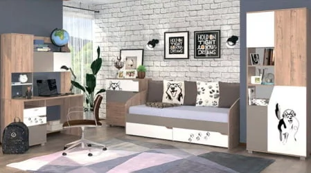 Настенный шкаф Хаски 43 Дуб Ирландский Мокко