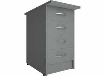 Тумба приставная (с замком) Рива А.ТП-4.2Ф-С Серый / Riva А.ТП-4.2F-S