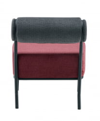 Кресло Понпоун К темно-серый бордо / Ponpoun