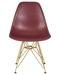 Стул обеденный ДОБРИН ДСР (ножки золотые, цвет сливовый (Р-13)) 4 шт / DOBRIN DSR (R-13))