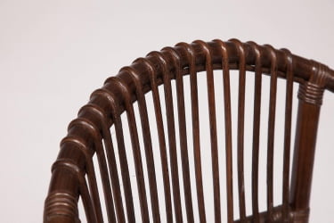 КОМПЛЕКТ НЕВ БОГОТА ( диван + 2 кресла + стол со стеклом ) /с подушками/ ротанг, кр:61х67х78,5см, дв:108х66х78,5см, ст:Д60х56,5см, валнут (грецкий орех) / NEW BOGOTA ст:D60х56,5см, walnut