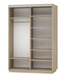 Шкаф-купе двухдверный Экспресс Дуо 1600х2400х Лондон/Ясень шимо светлый / 1600х2400h