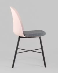Стул пластиковый Шелл с мягким сиденьем Розовый / Shell