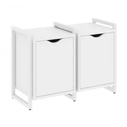 Тумба на регулируемых опорах наборная. Вариант №2 ЛОФТ ВР.Л-ТН-2.О Металл белый Белый Бриллиант / LOFT VR.L-TN-2.O