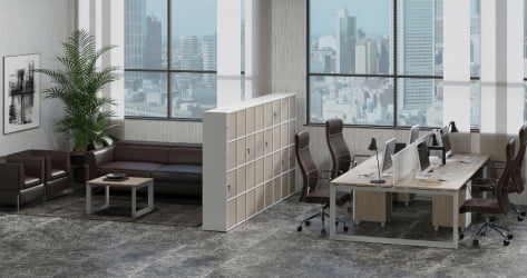 Готовый комплект ЛОCКЕР плус №3 Дуб Аттик/Белый / LOCKER plus