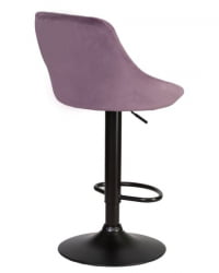 Стул барный ДОБРИН ЛОГАН БЛАCК (пудрово-сиреневый велюр (МДЖ9-52)) 2 шт / DOBRIN LOGAN BLACK (MJ9-52))