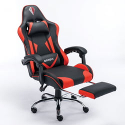 Кресло компьютерное БРАБИКС Декстер ГМ-135 подножка Красное / BRABIX Dexter GM-135