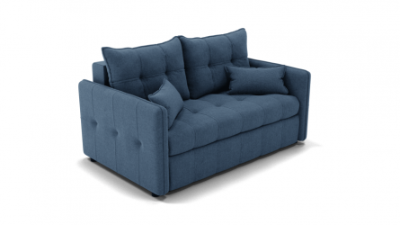 Диван Палермо (ЗР) Цвет фасада: Голубой; Тип: Прямой; Материал фасада: Металл/Велюр